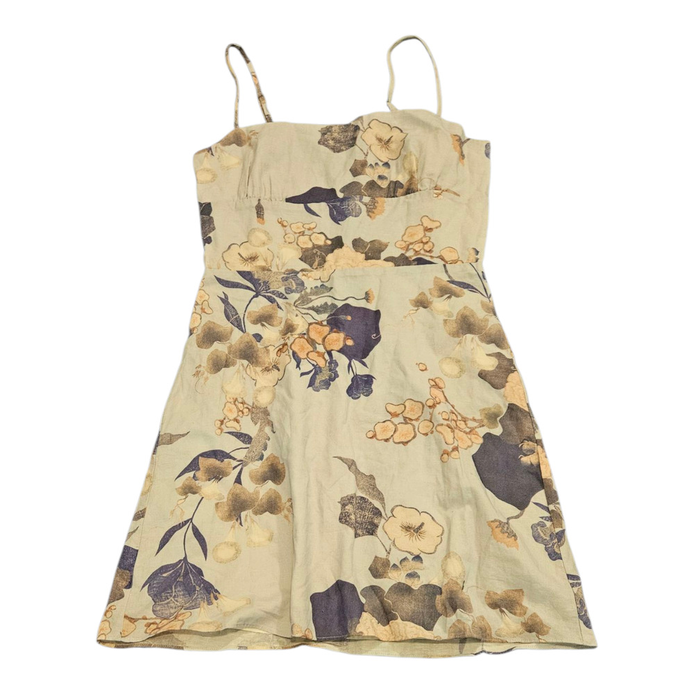Sunday Best Small Sleeveless Zip Closure Floral Mini Dress